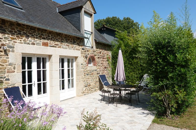 La terrasse d’un gîte